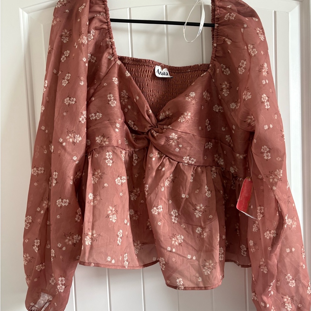 Floral Rust Top by Arula